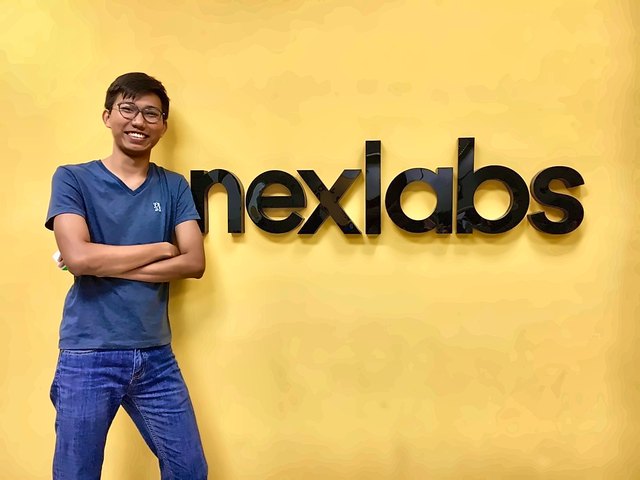 Younger Min at the Nexlabs office
